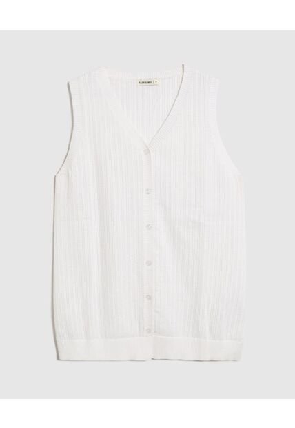 Chaleco  Para Mujer Tejido Color Blanco Marca Patprimo #30250043