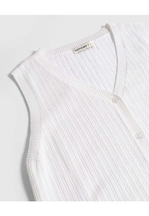 Chaleco  Para Mujer Tejido Color Blanco Marca Patprimo #30250043