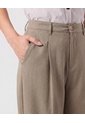 Pantalón Sastrero Con Pliegues Mujer  Para Mujer Negro Patprimo de Patprimo