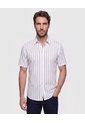 Camisa Manga Corta A Rayas Para Hombre  Para Hombre Negro Patprimo de Patprimo