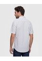 Camisa Manga Corta A Rayas Para Hombre  Para Hombre Negro Patprimo de Patprimo