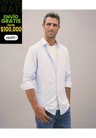 Camisa Para Hombre Manga Corta Con Bolsillo Cuello Casual M Color Azul Marca Patprimo #44013140 Patprimo