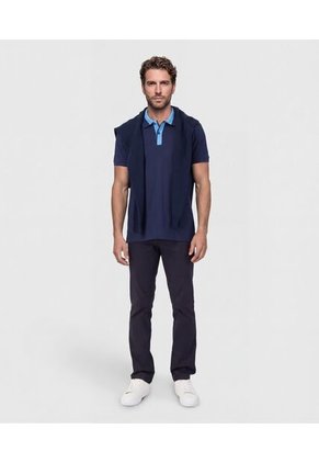 Polo  Para Hombre Cuello Tejido Sin Bolsillo Color Azul Marca Patprimo #44118306