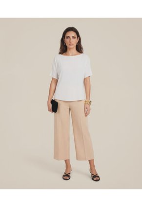 Blusa  Para Mujer Manga Corta Color Blanco Marca Patprimo #30128492