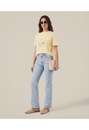 Camiseta  Para Mujer Manga Corta Moda Color Amarillo Marca Patprimo #30098509