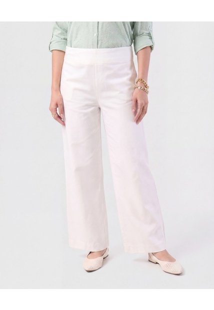 Pantalón Bota Ancha Pretina Ancha Mujer  Para Mujer Negro Patprimo