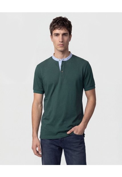 Polo Con Cuello Neru Y Pechera Hombre  Para Hombre Negro Patprimo