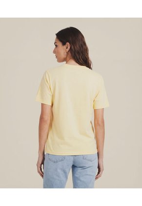 Camiseta  Para Mujer Manga Corta Moda Color Amarillo Marca Patprimo #30098509