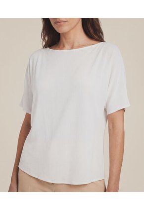 Blusa  Para Mujer Manga Corta Color Blanco Marca Patprimo #30128492