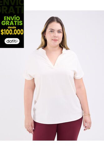 Blusa Para Mujer Manga Corta Color Blanco Marca Patprimo #14121392 Patprimo