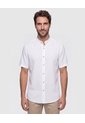 Camisa Cuello Mao Unicolor Para Hombre  Para Hombre Negro Patprimo de Patprimo