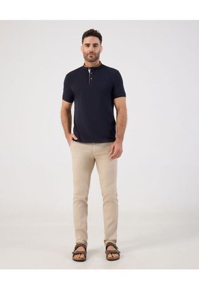 Polo  Para Hombre Cuello Tejido Sin Bolsillo Color Azul Marca Patprimo #44117257