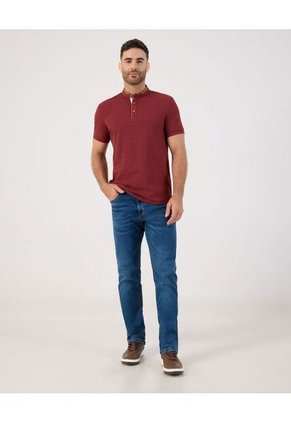 Polo  Para Hombre Cuello Tejido Sin Bolsillo Color Vino Marca Patprimo #44117257