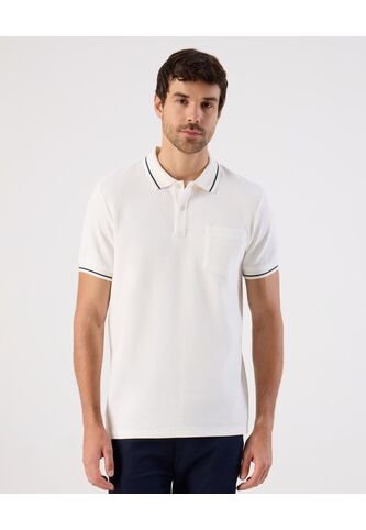 Polo  Para Hombre M/L Cuello Tejido Con Bolsillo Color Crema Marca Patprimo #44117315 Patprimo