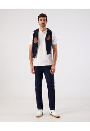 Polo  Para Hombre M/L Cuello Tejido Con Bolsillo Color Crema Marca Patprimo #44117315