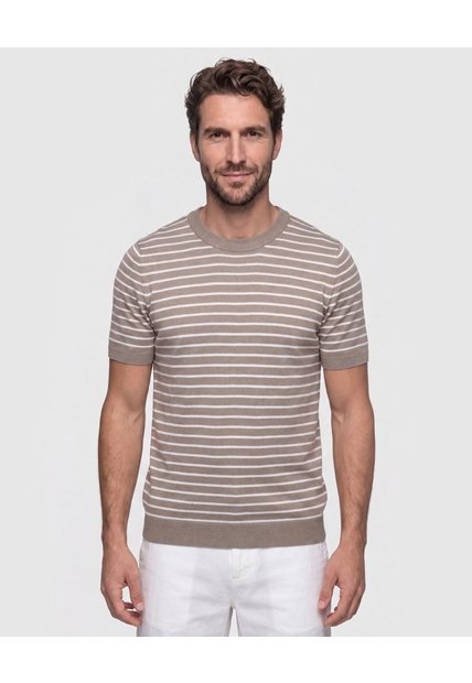 Camiseta Tejida Cuello Redondo Hombre  Para Hombre Negro Patprimo