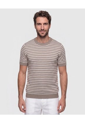 Camiseta Tejida Cuello Redondo Hombre Para Hombre Negro Patprimo