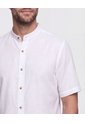Camisa Cuello Mao Unicolor Para Hombre  Para Hombre Negro Patprimo de Patprimo
