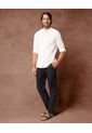 Guayabera Cuello Neru Con Bordados   Para Hombre Crema Patprimo de Patprimo