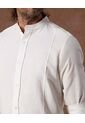 Guayabera Cuello Neru Con Bordados   Para Hombre Crema Patprimo de Patprimo