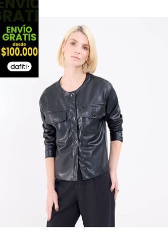 Chaqueta Para Mujer Pu Color Negro Marca Patprimo #30080575 Patprimo