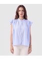 Blusa Cuello Alto Con Vuelos Mujer  Para Mujer Negro Patprimo de Patprimo