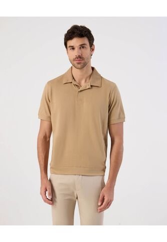 Polo  Para Hombre Cuello Maquina Sin Bolsillo Color Café Marca Patprimo #44112729 Patprimo