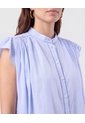 Blusa Cuello Alto Con Vuelos Mujer  Para Mujer Negro Patprimo de Patprimo