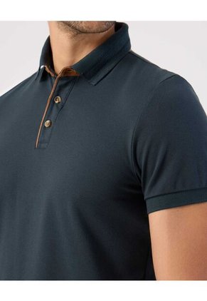 Polo Slim Fit Con Detalles En Contraste Para Hombre Verde Patprimo