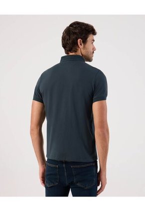 Polo Slim Fit Con Detalles En Contraste Para Hombre Verde Patprimo