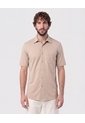 Camisa Manga Corta Con Bolsillo   Para Hombre Café Patprimo de Patprimo