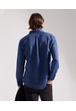 Camisa Para Hombre Manga Larga Sin Bolsillo Cuello Italiano Color Azul Rey Marca Patprimo #44012575 de Patprimo