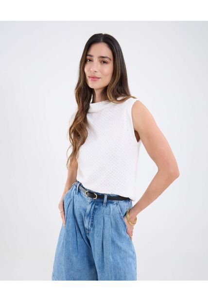 Camiseta Para Mujer Manga Sisa Cuello Redondo Color Blanco Marca Patprimo #30093789