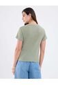 Camiseta Para Mujer Manga Corta Cuello Redondo Color Verde Marca Patprimo #30093790 de Patprimo