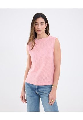 Camiseta Para Mujer Manga Sisa Cuello Redondo Color Rosa Marca Patprimo #30093789