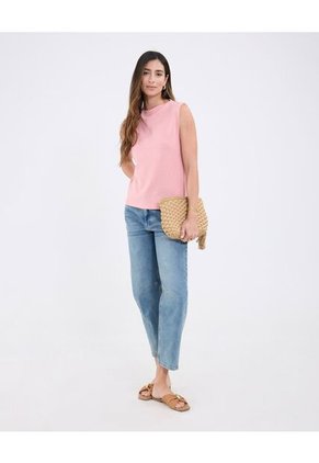 Camiseta Para Mujer Manga Sisa Cuello Redondo Color Rosa Marca Patprimo #30093789