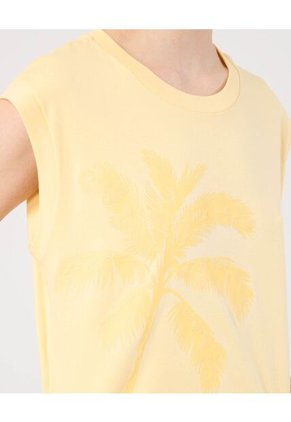 Camiseta Para Mujer Manga Sisa Cuello Redondo Color Amarillo Marca Patprimo #30093814