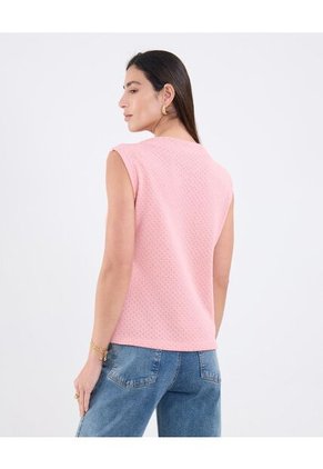 Camiseta Para Mujer Manga Sisa Cuello Redondo Color Rosa Marca Patprimo #30093789