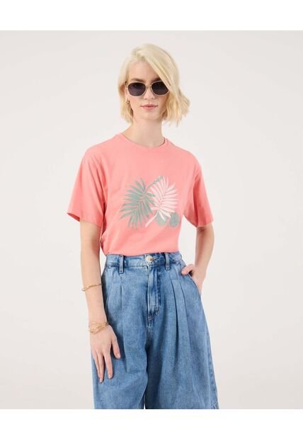 Camiseta Para Mujer Manga Corta Cuello Redondo Color Rosa Marca Patprimo #30093823