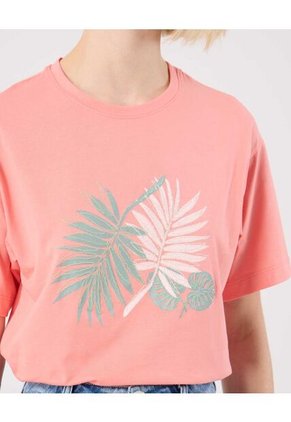 Camiseta Para Mujer Manga Corta Cuello Redondo Color Rosa Marca Patprimo #30093823