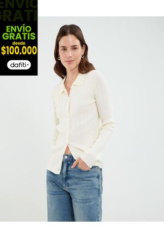 Saco Para Mujer Cardigan Color Crema Marca Patprimo #30330626 Patprimo