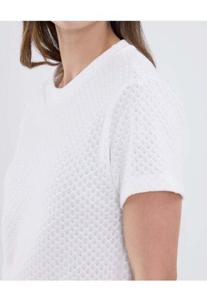 Camiseta Para Mujer Manga Sisa Cuello Redondo Color Blanco Marca Patprimo #30093816