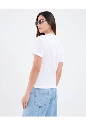 Camiseta Para Mujer Manga Sisa Cuello Redondo Color Blanco Marca Patprimo #30093816