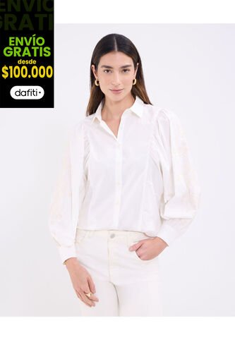 Camisa Para Mujer Manga Larga Color Blanco Marca Patprimo #30010712 Patprimo