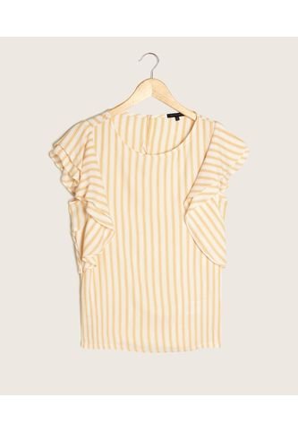 Blusa Manga Corta Mujer Patprimo Amarillo 30122797-10130 Patprimo