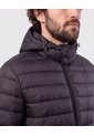 Chaqueta Acolchada Con Capota   Para Hombre Negro Patprimo de Patprimo