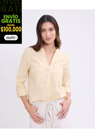 Blusa Para Mujer Manga Larga Color Amarillo Marca Patprimo #30123495 Patprimo