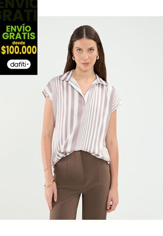 Blusa Para Mujer Manga Corta Color Blanco Marca Patprimo #30123492 Patprimo