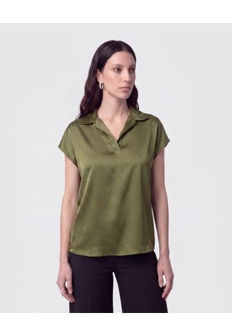 Blusa Camisera Sin Botones   Para Mujer Verde Patprimo Patprimo