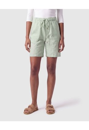 Bermuda Cintura Elástica Cordón Mujer Para Mujer Verde Patprimo